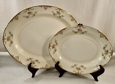 Lot Of 2 Homer Laughlin 1949 ARISTOCRAT Eggshell Nautilus Oval Serving Platters picture