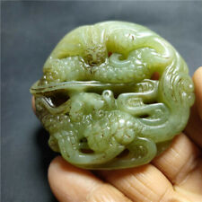 Retro Antique Ancient Jade Xiuyu Dragon Wang Zicheng Dragon Jade Waist Pendant picture