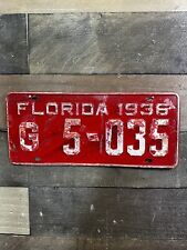 VINTAGE 1936 FLORIDA TAG TRUCK LICENSE PLATE #G 5-035 picture