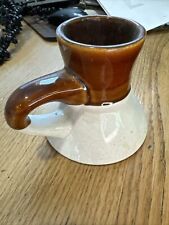 Vintage Stoneware Drip Glaze Pottery No Spill Retro Travel Coffee Mug picture
