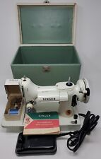 1964 Singer Featherweight 221K White Sewing Machine -  picture