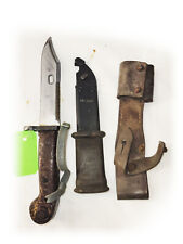 Romanian Bayonet with Scabbard Trench Art Numbers NON-Matching with Strap & Frog picture