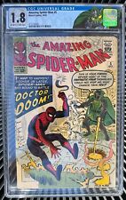 CGC 1.8 AMAZING SPIDER-MAN #5 1963 1ST DOCTOR DOOM VS SPIDER-MAN picture