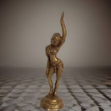 Solid Brass Dancing Bodhisattva Figurine Hindu Dancing Goddess Statue Nepalese picture