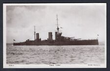 GB Royal Navy 1910s Battlecruiser HMS LION. Old Postcard picture