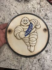 Michelin Tire Man Sign Cast Iron Plaque Goodyear Collector Patina 3+LBS BLEMISH picture