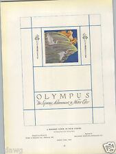 1927 PAPER AD Olympus Motor Car Art Automobile Commercial Printing Award Winner picture