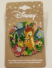 Disney Bambi Floral Portrait Stained Glass Enamel Pin NEW picture