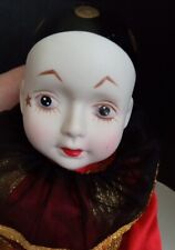 Porcelain Clown Doll Soft Body Rare picture