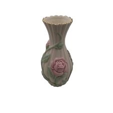 Lennox Vase With Pink Roses Gold Trim picture