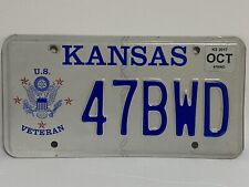 Expired 2017 Kansas State License Plate “US Veteran” Bar/Garage Display  picture