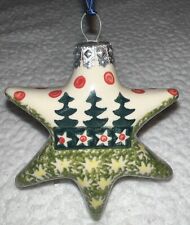 Polish Pottery Star Christmas Ornament - 3.5