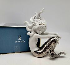 Lladro Mermaid Illusion Porcelain Figurine 45089 Silver and White in Box picture