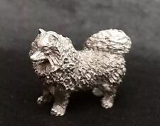 Pewter SAMOYED Spitz Dog Puppy Detailed Silver Metal Figurine Statue O picture