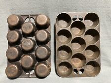 Vintage GRISWOLD No 10 949B Cast Iron Corn Bread Muffin Pan Erie PA Popover RUST picture
