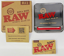 Raw Classic 500 Pack Cigarette Rolling Papers W/ Raw MAX RollBox *Free Shipping* picture