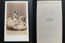Disderi, Paris, the Countess Gabriel de Bussy Vintage Albumen Print CDV.  Shooting picture