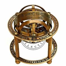 Antique Brass Armillary Nautical Sphere Astrolabe Maritime Collectible Globe picture
