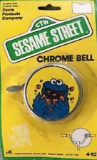 Vintage 1980's Sesame Street Cookie Monster Chrome Bicycle Bell picture