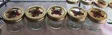 Lot Of 5 Vtg Ball Quilted Crystal Jelly Jars 4oz  With Ball Fruit Lids 1999 picture