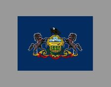 Pennsylvania State Flag Die Cut Glossy Fridge Magnet picture
