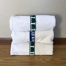 Vtg L.L. Bean Bath Towels Large 47x25 Stripe Lot of 3 picture
