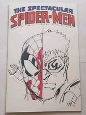Spectacular Spidermen #1 Blank With Spiderman/Doctor Octopus Original Art Sketch picture