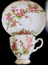 Antique Royal Tuscan England Bone China Footed Tea Cup & Saucer ”Springtime”Gold picture