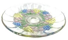 Vintage Indiana Glass 1960s Footed Round Fruit Bowl Garland Pattern 12.5