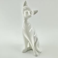 Otagiri White Porcelain Sitting Cat Figurine OMC Japan 6.5