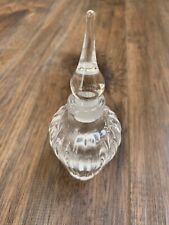 Vandermark Perfume Bottle and Stopper Clear Fluted Hand Blown Art Glass Signed  picture