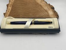 Vintage Cross Radiance blue body ballpoint pen in orig. box w/paper--1220.24 picture