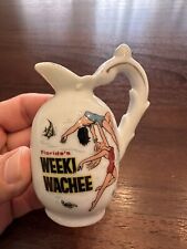 weeki wachee vintage Small Pitcher White Florida Mermaid picture