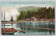 Shaver Lake California, Lumber Logging Mill Scene near Fresno, Vintage Postcard picture