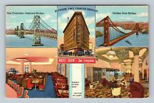 San Francisco CA-California Hotel Shaw Interior Lobby Coffee Shop Old Postcard picture