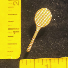 Gold tone Tennis Racket Lapel Badge Hat Vest Pin Fashion Brooch racquet picture