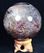 74mm Natural Polished Red / Green Tourmaline Quartz Crystal Sphere Ball Healing picture
