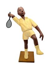 Vintage Romer Wooden Carved Tennis Player Figurine - Made In Italy Approx 11”H picture