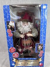 2001 Telco Santa Puppeteer Marionette Puppet Wind Up Animated Musical Christmas picture