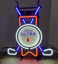 ✅ Michelob Ultra Golf Ball / Club Iconic LED Beer Bar Sign Light Opti Neon picture