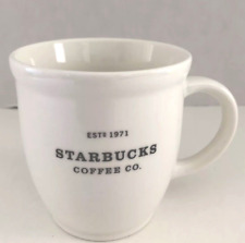 Starbucks Coffee Mug 2007 Coffee Tea 18 Oz Ceramic Mug White with Black Letters picture