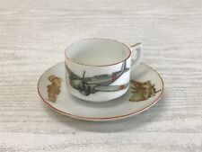 Y2413 Imperial Japan Army Military pattern Cup Saucer Japanese WW2 vintage picture