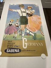 SABENA LONDON 1958 Vintage Airlines travel poster 25.5x39 ROYAL HORSEGUARD picture