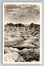 Badlands SD-South Dakota, RPPC, Storm Clouds, Antique, Vintage Postcard picture
