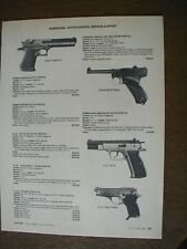 1986 Handguns Desert Eagle, Erma, Goncz, H & K 2 sided Vintage PRINT AD 64269 picture