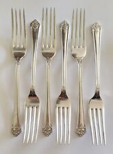 Vintage 1931 SILVERPLATE 1847 Rogers Bros IS Her Majesty Flatware 6 Dinner Forks picture
