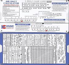 Air Duct Sizing Calculator Slide Rule Chart  picture