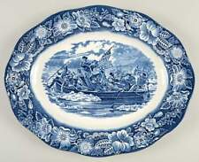 Staffordshire Liberty Blue Oval Serving Platter 11712212 picture