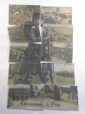 MILITARIA 12/12 CPA PUZZLE CARD - The Hunter on Foot - Beautiful Set picture