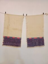 Vintage Beautiful Hand Embroidered Balkan Chemise Cuff Textile 18×33 Cm(Each) picture